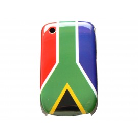 Coque rigide et brillante drapeau Afrique du Sud pour Blackberry 8520 Curve  + film protection écran offert
