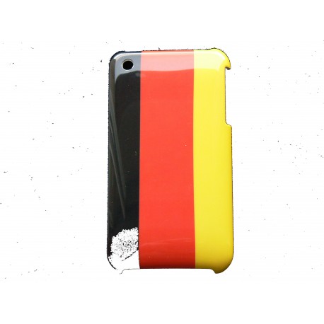 Coque rigide drapeau Allemagne pour Iphone 3  + film protection écran offert
