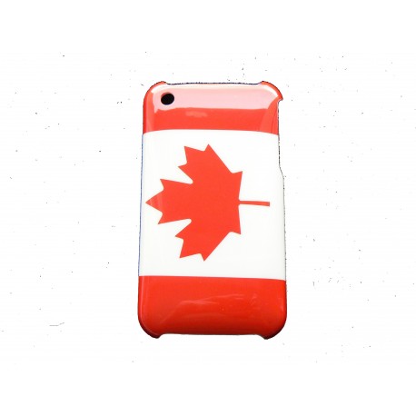 Coque rigide drapeau Canada pour Iphone 3  + film protection écran offert