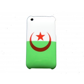 Coque rigide drapeau Algérie pour Iphone 3  + film protection écran offert