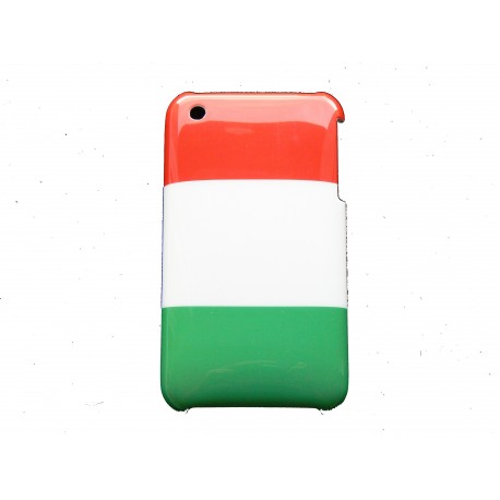 Coque rigide drapeau Italie pour Iphone 3  + film protection écran offert