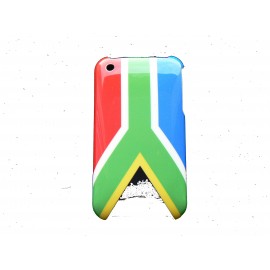 Coque rigide drapeau Afrique du Sud pour Iphone 3  + film protection écran offert