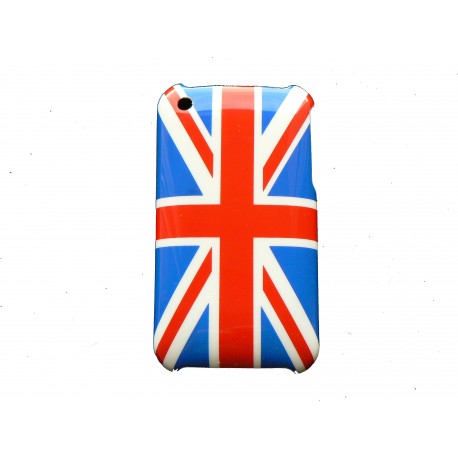 Coque rigide drapeau Angleterre/UK pour Iphone 3  + film protection écran offert
