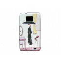 Coque pour Samsung I9100 Galaxy S2 silicone dame miroir + film protection écran offert