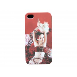 Coque Iphone 4 Manga 9 danseuse perles  + film protection écran