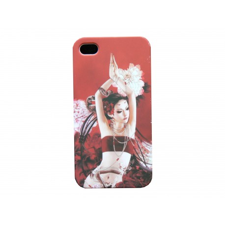 Coque Iphone 4 Manga 9 danseuse perles  + film protection écran