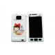 Coque intégrale pour Samsung I9100 Galaxy S2 blanche petite fille et lapin + film protection écran offert