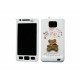 Coque intégrale pour Samsung I9100 Galaxy S2 ourson marron + film protection écran offert