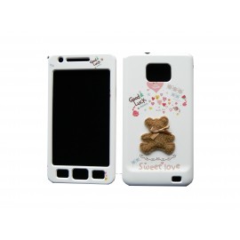 Coque intégrale pour Samsung I9100 Galaxy S2 ourson marron + film protection écran offert