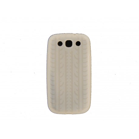 Coque pour Samsung Galaxy S3 / I9300 silicone blanche  + film protection écran offert