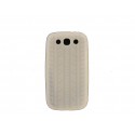 Coque pour Samsung Galaxy S3 / I9300 silicone blanche  + film protection écran offert