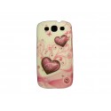 Coque pour Samsung I9300 Galaxy S3 curs roses et strass diamants  + film protection écran offert