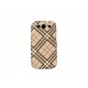 Coque pour Samsung I9300 Galaxy S3 mate carreaux marrons + film protection écran offert