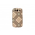 Coque pour Samsung I9300 Galaxy S3 mate carreaux marrons + film protection écran offert