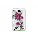 Coque silicone pour Samsung Galaxy Note I9220/N7000 fleurs roses + film protection écran offert