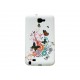 Coque silicone pour Samsung Galaxy Note I9220/N7000 papillons et cercles + film protection écran offert