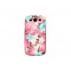Coque pour Samsung I9300 Galaxy S3 rose fleurs bleues + film protection écran offert