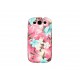 Coque pour Samsung I9300 Galaxy S3 rose fleurs bleues + film protection écran offert