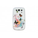 Coque pour Samsung I9300 Galaxy S3 silicone cercles et papillons + film protection écran offert