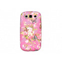 Coque pour Samsung I9300 Galaxy S3 rose papillons+ film protection écran offert