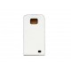 Pochette pour Samsung I9100 Galaxy S2 simili-cuir croco blanc + film protection écran 