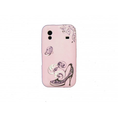 Coque pour Samsung S5830 Galaxy Ace silicone rose chaussure + film protection écran offert