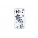 Coque  pour Samsung S5830 Galaxy Ace silicone blanche tortue bleue + film protection écran offert