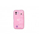 Coque pour Samsung S5830 Galaxy Ace silicone rose cercles + film protection écran offert