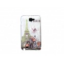 Coque pour Samsung Galaxy Note I9220/N7000 Paris Tour Eiffel moto + film protection écran offert