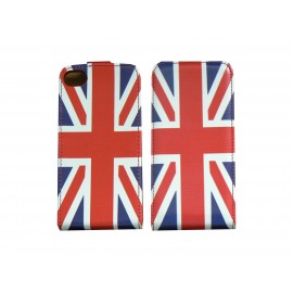 Pochette pour Iphone 4 en simili-cuir drapeau UK/Angleterre+ film protection écran 