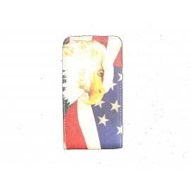 Pochette pour Samsung I9100 Galaxy S2  drapeau USA/Etats Unis aigle + film protection écran 