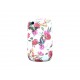 Coque silicone avec des fleurs rouges et des papillons pour Blackberry 8520 curve+ film protection ecran offert