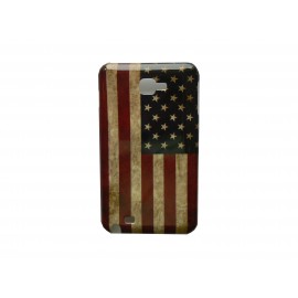 Coque rigide drapeau USA vintage pour Samsung Galaxy Note I9220/N7000  + film protection écran offert
