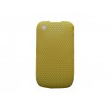 Coque ultra-fine jaune pour Blackberry 8520 Curve microperforée + film protection écran offert