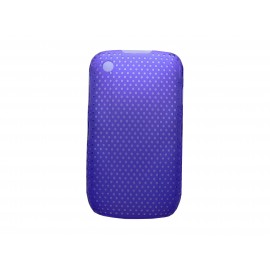 Coque ultra-fine bleue pour Blackberry 8520 Curve microperforée + film protection écran offert