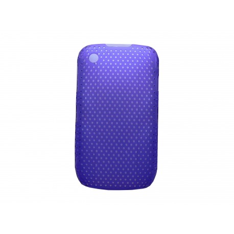 Coque ultra-fine bleue pour Blackberry 8520 Curve microperforée + film protection écran offert