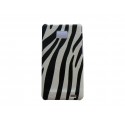 Coque pour Samsung I9100 Galaxy S2 zèbre noir et blanc + film protection écran offert