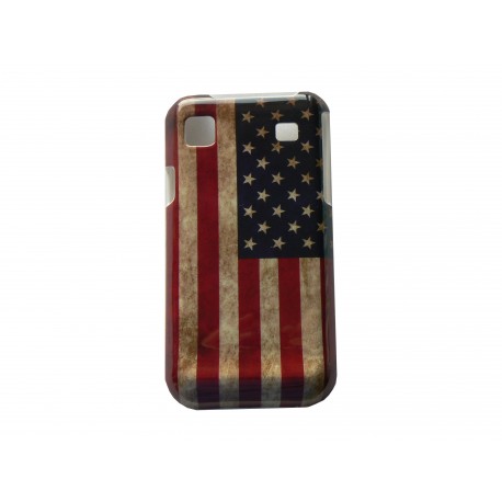 Coque pour Samsung I9000 Galaxy S rigide vintage drapeau USA/Etats-Unis  + film protection écran offert