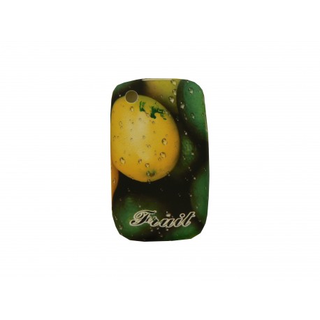 Coque silicone pour Blackberry 8520 curve avec des citrons+ film protection ecran offert