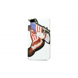 Coque pour Iphone 4 drapeau USA/Etats Unis avec un aigle version 2+ film protection écran offert