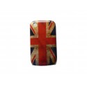 Coque rigide et brillante drapeau Angleterre/UK vintage pour Blackberry 8520 Curve  + film protection ecran offert