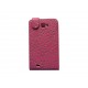 Pochette Etui simili-cuir rose foncé pour Samsung Galaxy Note/I9220 fleurs avec strass + film protectin écran 