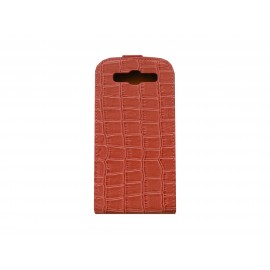 Pochette Etui pour Samsung I9300 Galaxy S rose simili-cuir crocodile + film protectin écran 