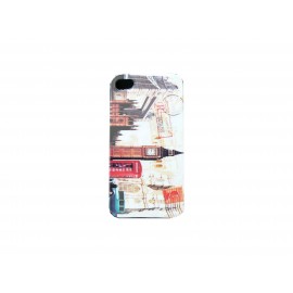 Coque pour Iphone 4 carte postale Londres + film protection écran