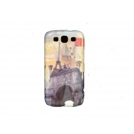 Coque pour Samsung I9300 Galaxy S3 France La tour Eiffel Arc de Triomphe+ film protection écran offert