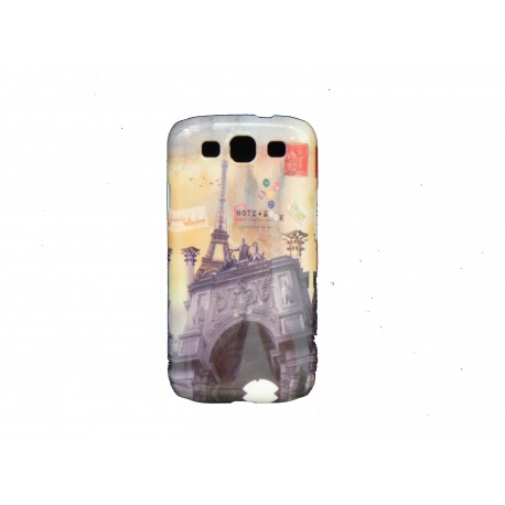 Coque pour Samsung I9300 Galaxy S3 France La tour Eiffel Arc de Triomphe+ film protection écran offert