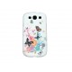 Coque pour Samsung I9300 Galaxy S3 blanche papillons multicolores strass diamants+ film protection écran offert