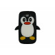Coque pour Samsung I9300 Galaxy S3 silicone pingouin noir + film protection écran offert