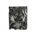 Coque Ipad 2/3 tigre sur fond gris + film protection écran offert