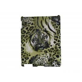 Coque Ipad 2/3 tigre sur fond vert + film protection écran offert